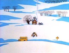 Screenshots from the 1973 Focus Design, Inc. cartoon Figure Eight