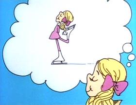 Screenshots from the 1973 Focus Design, Inc. cartoon Figure Eight