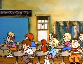 Screenshots from the 1973 Focus Design, Inc. cartoon Figure Eight