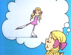 Screenshots from the 1973 Focus Design, Inc. cartoon Figure Eight