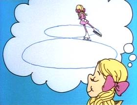 Screenshots from the 1973 Focus Design, Inc. cartoon Figure Eight