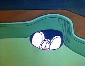 Screenshots from the 1973 Focus Design, Inc. cartoon Naughty Number Nine