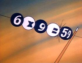 Screenshots from the 1973 Focus Design, Inc. cartoon Naughty Number Nine