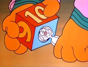 Screenshots from the 1973 Focus Design, Inc. cartoon Naughty Number Nine