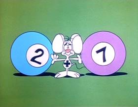 Screenshots from the 1973 Focus Design, Inc. cartoon Naughty Number Nine