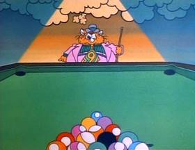 Screenshots from the 1973 Focus Design, Inc. cartoon Naughty Number Nine