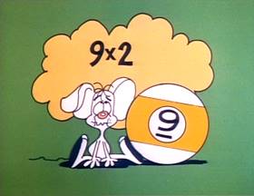 Screenshots from the 1973 Focus Design, Inc. cartoon Naughty Number Nine