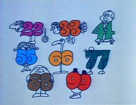 Screenshots from the 1973 Focus Design, Inc. cartoon The Good Eleven