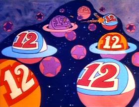 Screenshots from the 1973 Focus Design, Inc. cartoon Little Twelvetoes