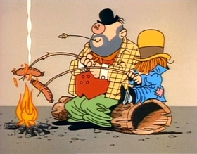 Screenshots from the 1973 Focus Design, Inc. cartoon Conjunction Junction