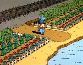 Screenshots from the 1973 Focus Design, Inc. cartoon Conjunction Junction