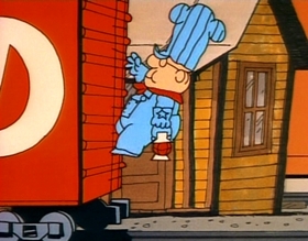 Screenshots from the 1973 Focus Design, Inc. cartoon Conjunction Junction