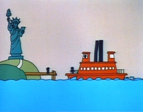 Screenshots from the 1973 Focus Design, Inc. cartoon A Noun Is A Person, Place Or Thing