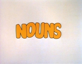 Screenshots from the 1973 Focus Design, Inc. cartoon A Noun Is A Person, Place Or Thing