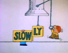 Screenshots from the 1974 Focus Design, Inc. cartoon Lolly, Lolly, Lolly, Get Your Adverbs Here