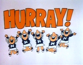 Screenshots from the 1974 Focus Design, Inc. cartoon Interjections!