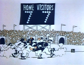 Screenshots from the 1974 Focus Design, Inc. cartoon Interjections!