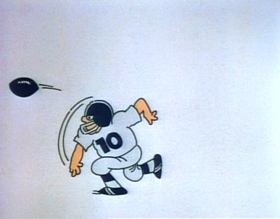 Screenshots from the 1974 Focus Design, Inc. cartoon Interjections!