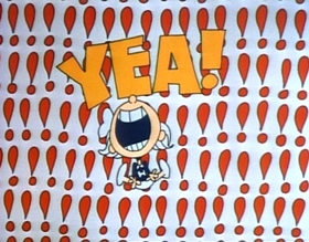 Screenshots from the 1974 Focus Design, Inc. cartoon Interjections!