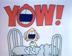 Screenshots from the 1974 Focus Design, Inc. cartoon Interjections!