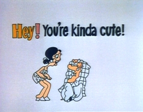 Screenshots from the 1974 Focus Design, Inc. cartoon Interjections!