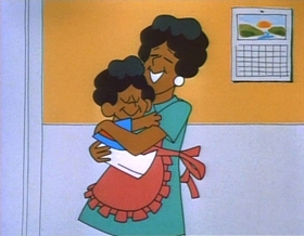 Screenshots from the 1974 Focus Design, Inc. cartoon Verb: That