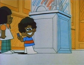 Screenshots from the 1974 Focus Design, Inc. cartoon Verb: That