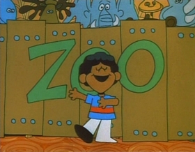 Screenshots from the 1974 Focus Design, Inc. cartoon Verb: That