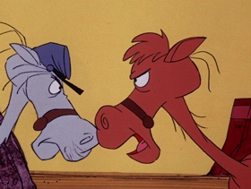 Screenshots from the 1974 DePatie Freleng cartoon Phony Express