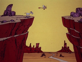 Screenshots from the 1974 DePatie Freleng cartoon Phony Express