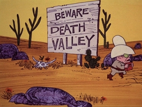 Screenshots from the 1974 DePatie Freleng cartoon Phony Express