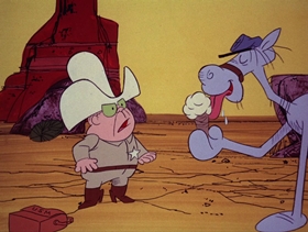 Screenshots from the 1974 DePatie Freleng cartoon Phony Express