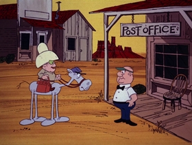 Screenshots from the 1974 DePatie Freleng cartoon Phony Express