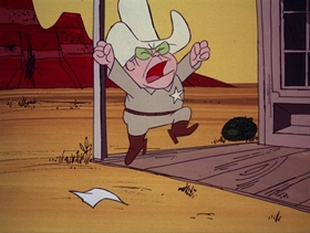 Screenshots from the 1974 DePatie Freleng cartoon Phony Express