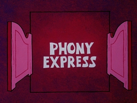 Screenshots from the 1974 DePatie Freleng cartoon Phony Express