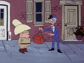 Screenshots from the 1974 DePatie Freleng cartoon Phony Express