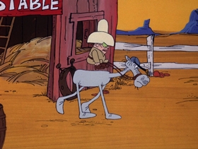 Screenshots from the 1974 DePatie Freleng cartoon Giddy Up Woe