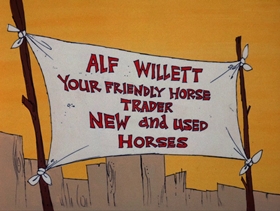 Screenshots from the 1974 DePatie Freleng cartoon Giddy Up Woe