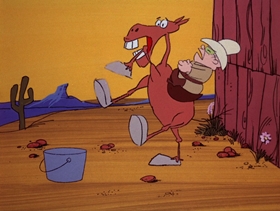 Screenshots from the 1974 DePatie Freleng cartoon Giddy Up Woe