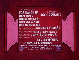 Screenshots from the 1974 DePatie Freleng cartoon Giddy Up Woe