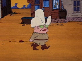 Screenshots from the 1974 DePatie Freleng cartoon Giddy Up Woe