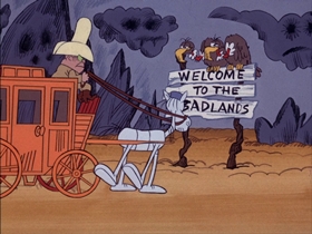 Screenshots from the 1974 DePatie Freleng cartoon Gold Struck