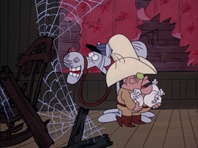 Screenshots from the 1974 DePatie Freleng cartoon Gold Struck