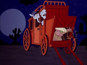 Screenshots from the 1974 DePatie Freleng cartoon Gold Struck