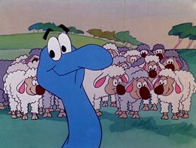 Screenshots from the 1974 DePatie Freleng cartoon Little Boa Peep