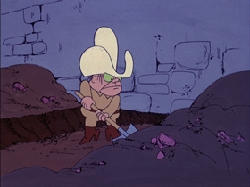 Screenshots from the 1974 DePatie Freleng cartoon As the Tumbleweed Turns