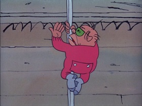 Screenshots from the 1974 DePatie Freleng cartoon The Badge and the Beautiful