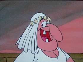 Screenshots from the 1974 DePatie Freleng cartoon The Badge and the Beautiful