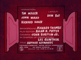 Screenshots from the 1974 DePatie Freleng cartoon The Badge and the Beautiful