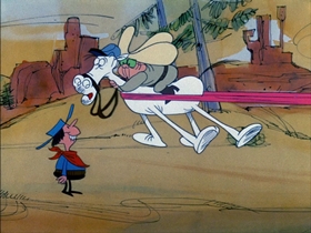 Screenshots from the 1974 DePatie Freleng cartoon Big Beef at the O.K. Corral